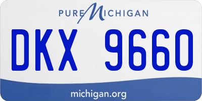 MI license plate DKX9660