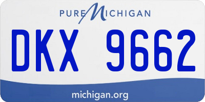 MI license plate DKX9662