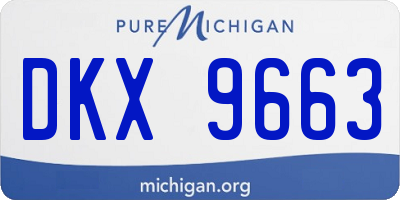 MI license plate DKX9663