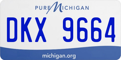 MI license plate DKX9664
