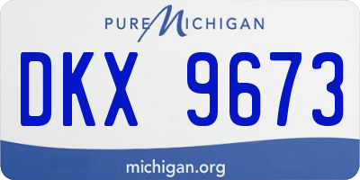 MI license plate DKX9673