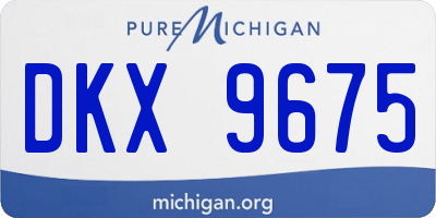 MI license plate DKX9675