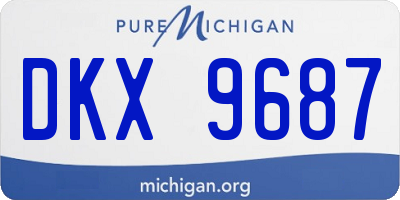 MI license plate DKX9687