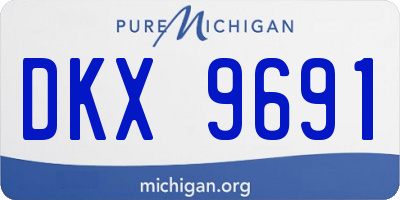 MI license plate DKX9691