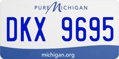 MI license plate DKX9695