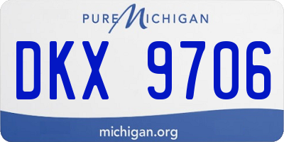 MI license plate DKX9706