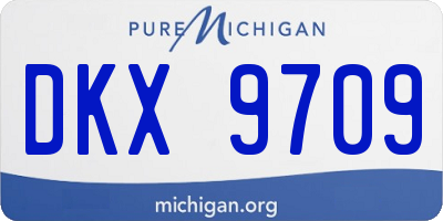 MI license plate DKX9709