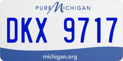 MI license plate DKX9717