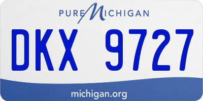MI license plate DKX9727