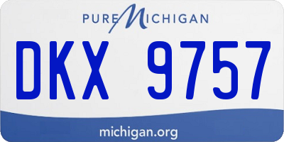 MI license plate DKX9757