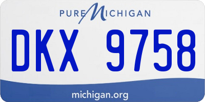 MI license plate DKX9758