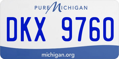 MI license plate DKX9760