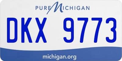 MI license plate DKX9773