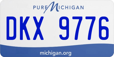 MI license plate DKX9776