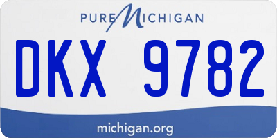 MI license plate DKX9782