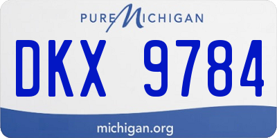 MI license plate DKX9784