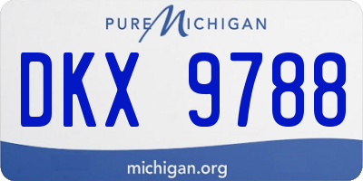 MI license plate DKX9788