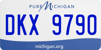 MI license plate DKX9790