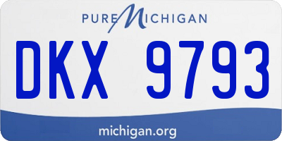 MI license plate DKX9793