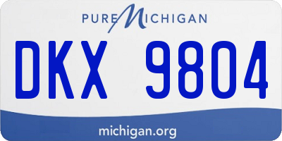 MI license plate DKX9804