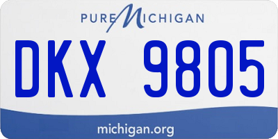 MI license plate DKX9805