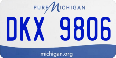 MI license plate DKX9806