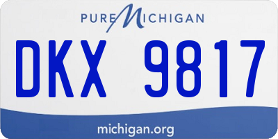 MI license plate DKX9817
