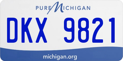 MI license plate DKX9821