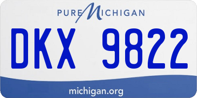 MI license plate DKX9822
