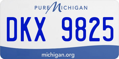 MI license plate DKX9825