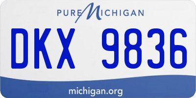MI license plate DKX9836