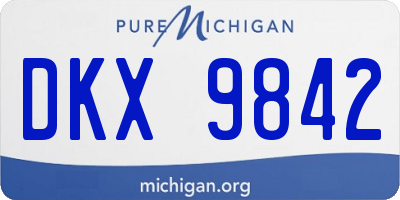 MI license plate DKX9842