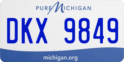 MI license plate DKX9849