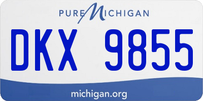 MI license plate DKX9855