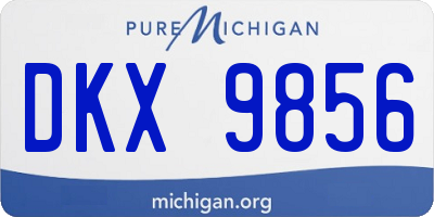 MI license plate DKX9856