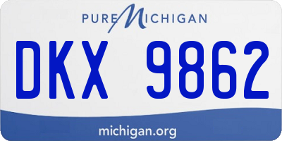 MI license plate DKX9862