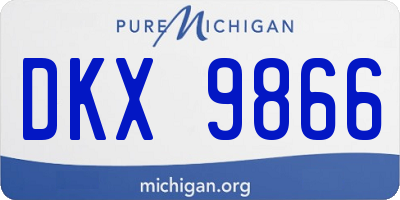 MI license plate DKX9866