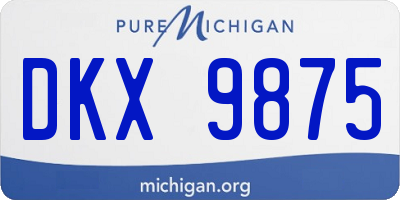 MI license plate DKX9875