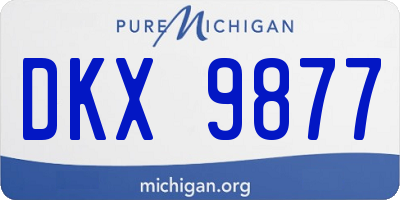 MI license plate DKX9877