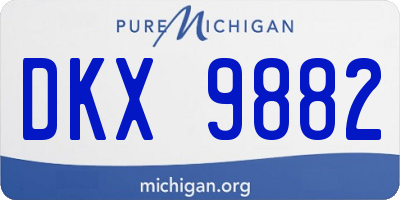 MI license plate DKX9882