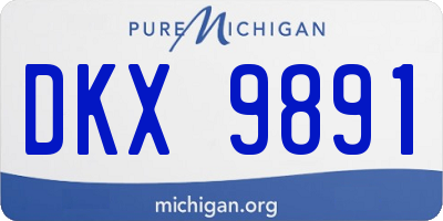 MI license plate DKX9891