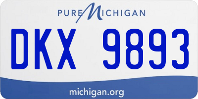 MI license plate DKX9893