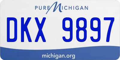 MI license plate DKX9897