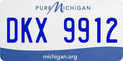 MI license plate DKX9912