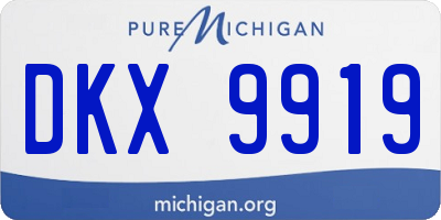 MI license plate DKX9919