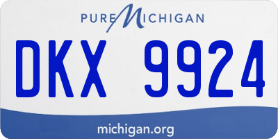 MI license plate DKX9924