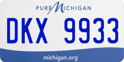 MI license plate DKX9933
