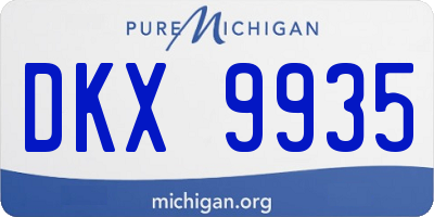 MI license plate DKX9935