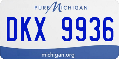 MI license plate DKX9936