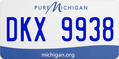 MI license plate DKX9938